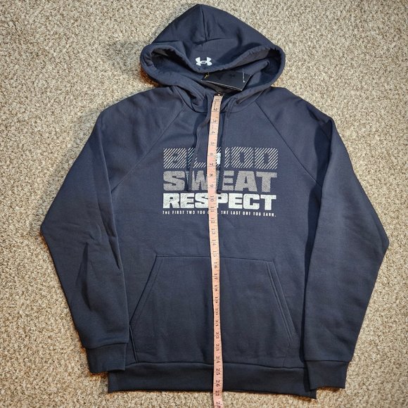 Under Armour Project Rock Rival Fleece Hoodie Men's Size Small 1367109 Black - Picture 3 of 8